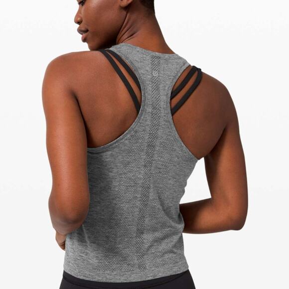 Lululemon Swiftly Tech Racerback 2.0 *Race Length Graphite Grey / Silver Drop 8 - Picture 4 of 7